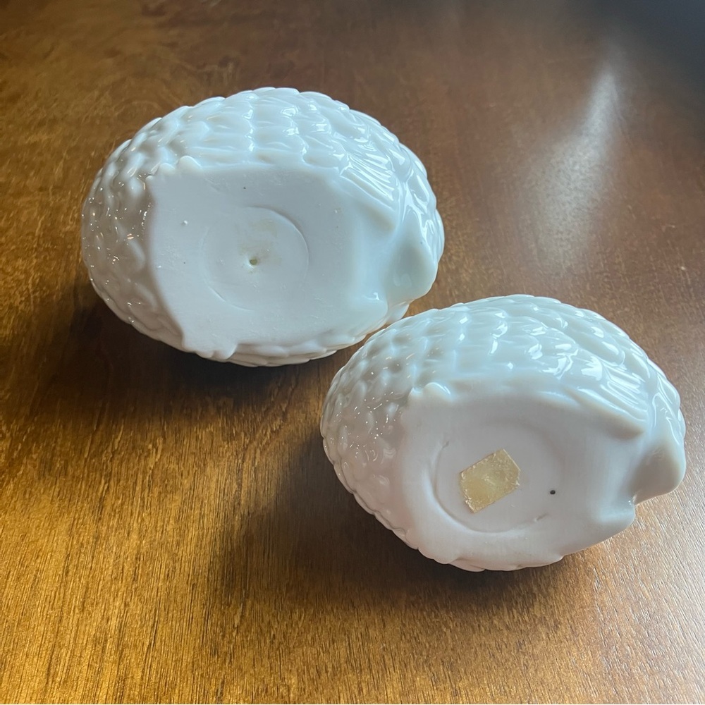 Vintage MCM Midcentury White Ceramic Pair of Quails Birds Figurines - Picture 5 of 6